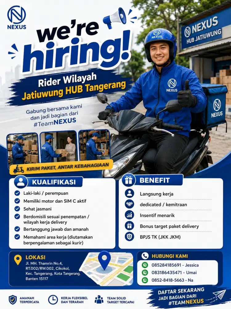 LOKER KURIR JATIUWUNG TANGERANG