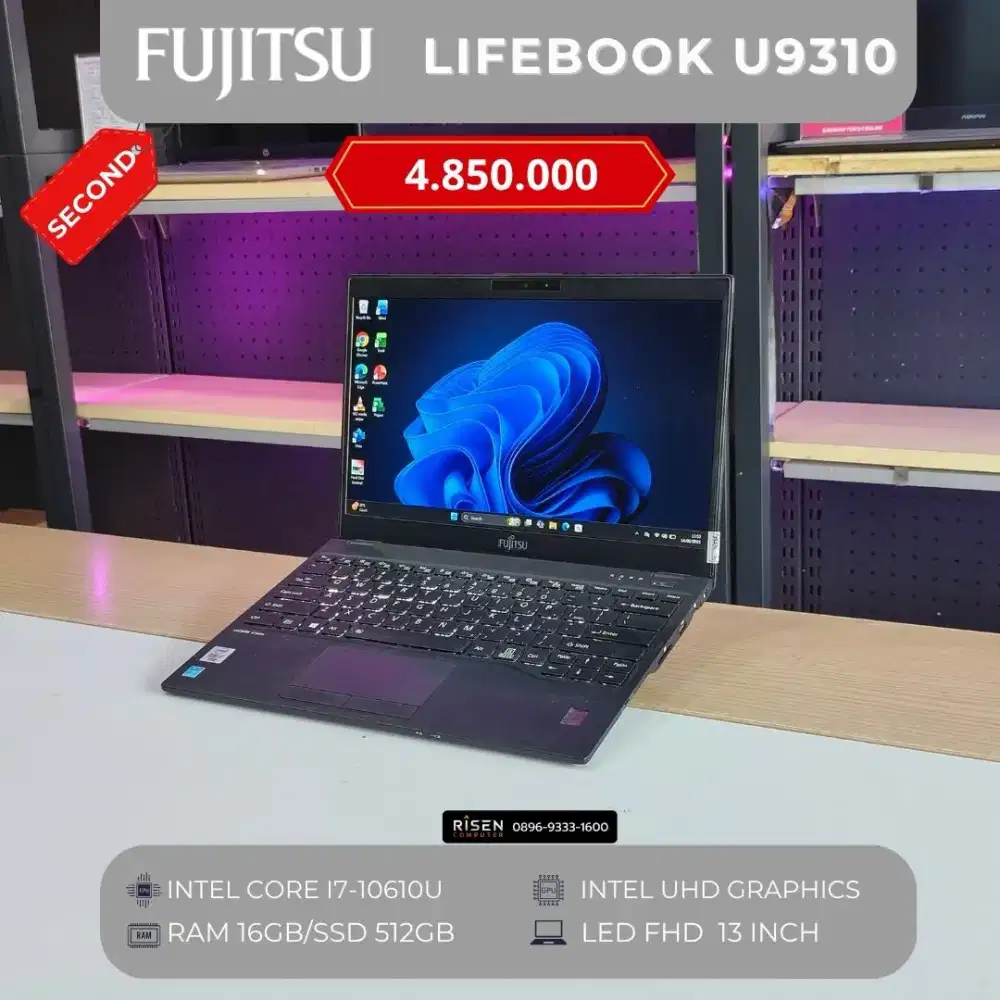 FUJITSU LIFEBOOK U9310 I7-10610U RAM 16GB SSD512GB FHD 13,3inch Second