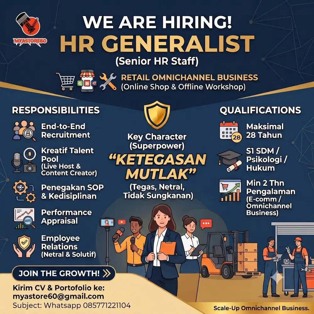 LOWONGAN HR GENERALIST