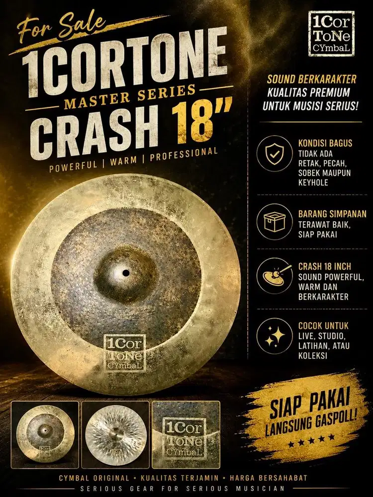 Cymbal Crash 18 inch 1Cortone Master Series