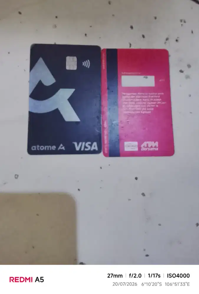ATM VISA BANK seken