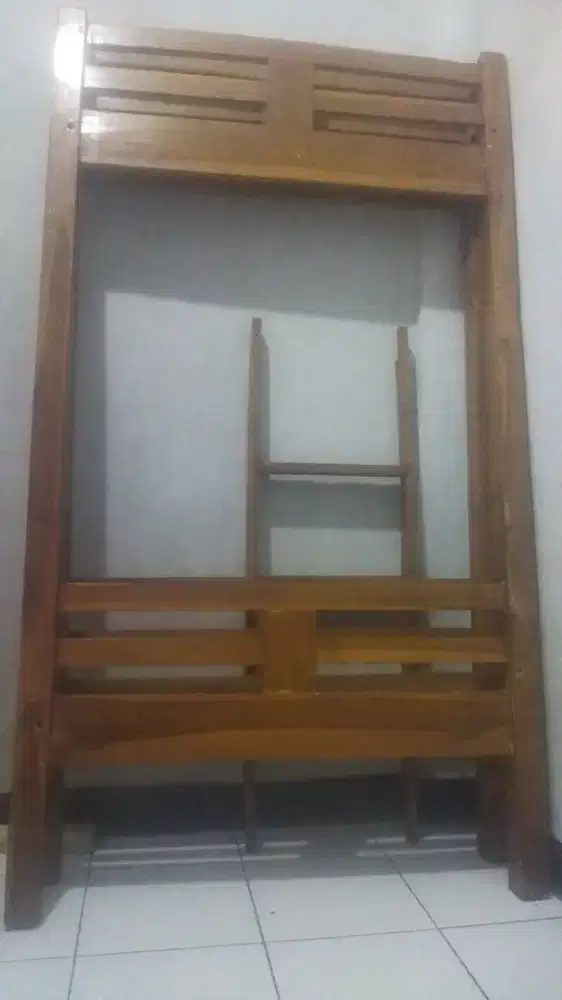 Ranjang tingkat kayu 90 x 200