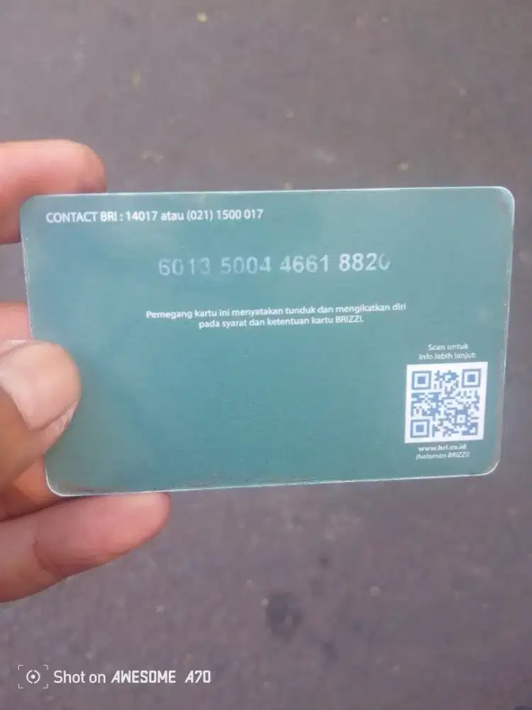 Kartu elektronik bank BRI(Brizzi)