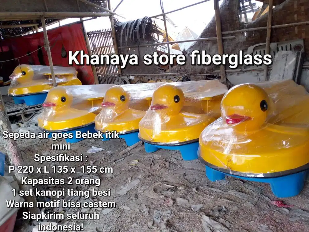 Perahu bebek sepeda goes air/Bebek goes itik bulet kuning/perahu bebek