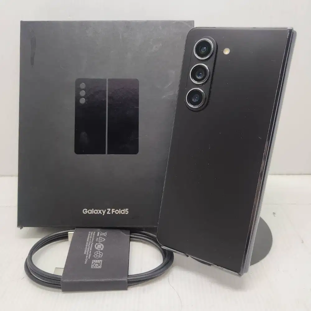 FULLSET SAMSUNG GALAXY Z FOLD 5 5G 12/256 BLACK EX SEIN NO MINUS LIKE