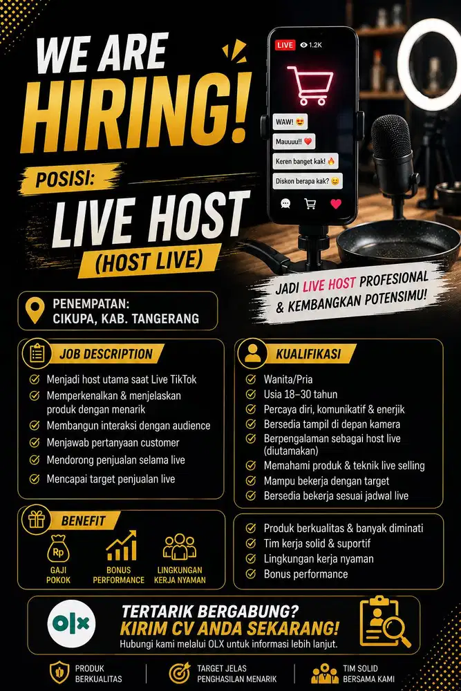 HOST LIVE - LOWONGAN KERJA
