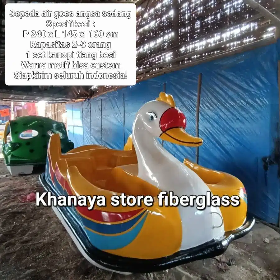 Tersedia Sepeda gowes air angsa_Perahu goes karakter angsa kuning baru