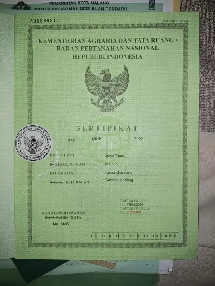 Kavling dlm perumahan cemorokandang inside