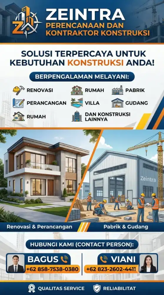 Jasa Desain Perencana Kontraktor Konstruksi