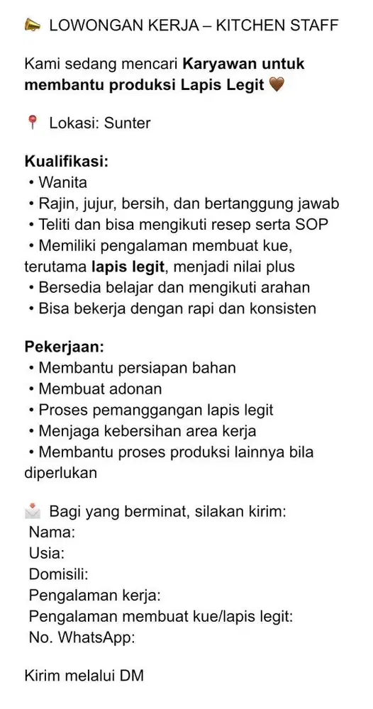 Lowongan pekerjaan