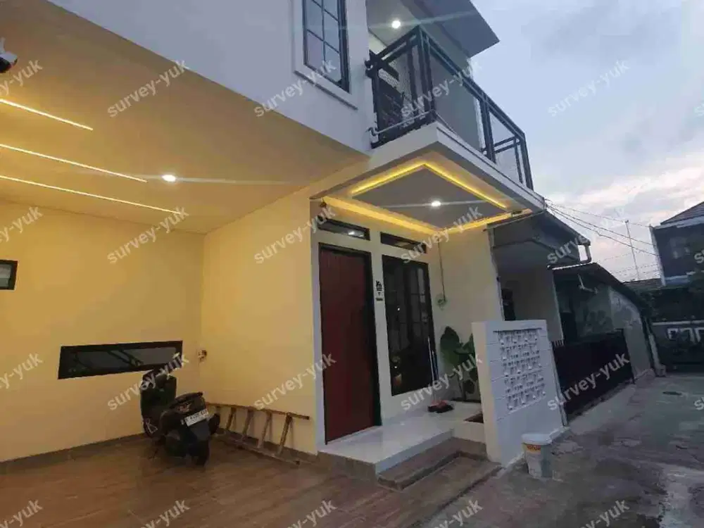 Rumah 2 lantai Lt 61 m2 Lb 120 SHM bebas banjir Pondok Aren