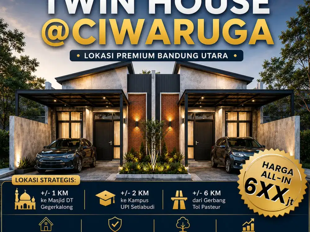 Rumah Strategis Hanya 2KM ke Kampus UPI Setiabudi Gegerkalong Bandung Utara