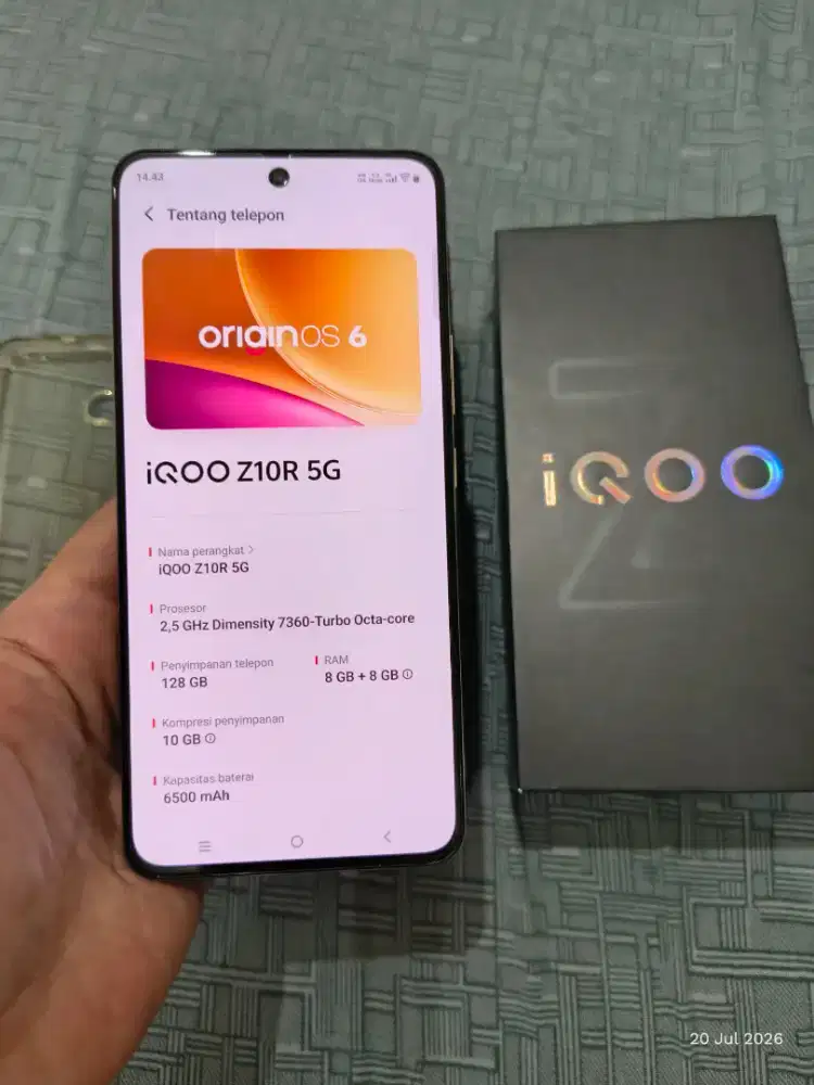 Vivo iqoo z10r 5g 8+8/128