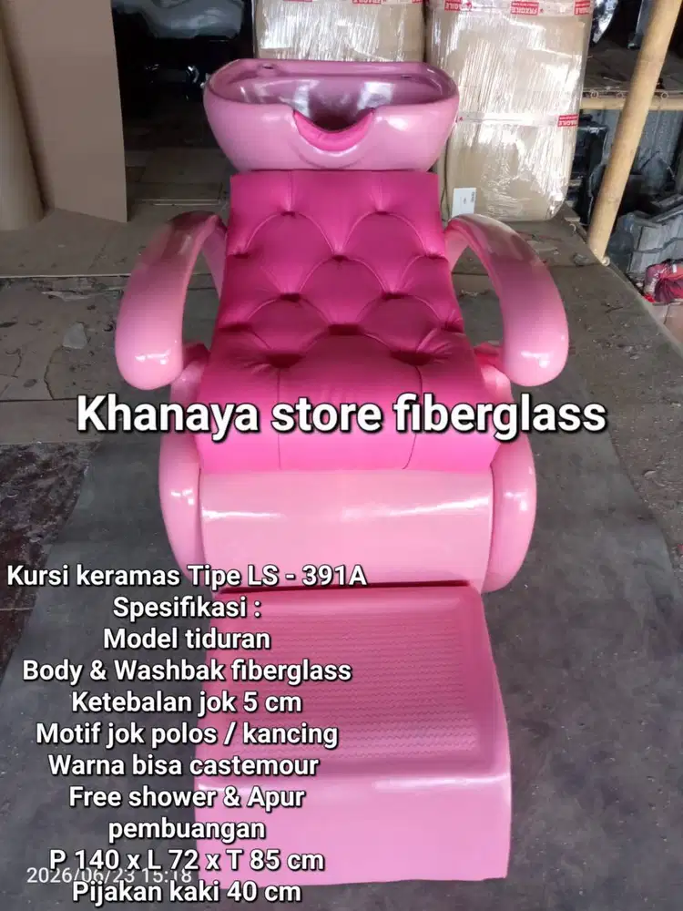 Washbak keramas fiber,sofa refleksi manual,kursi keramas terbaru