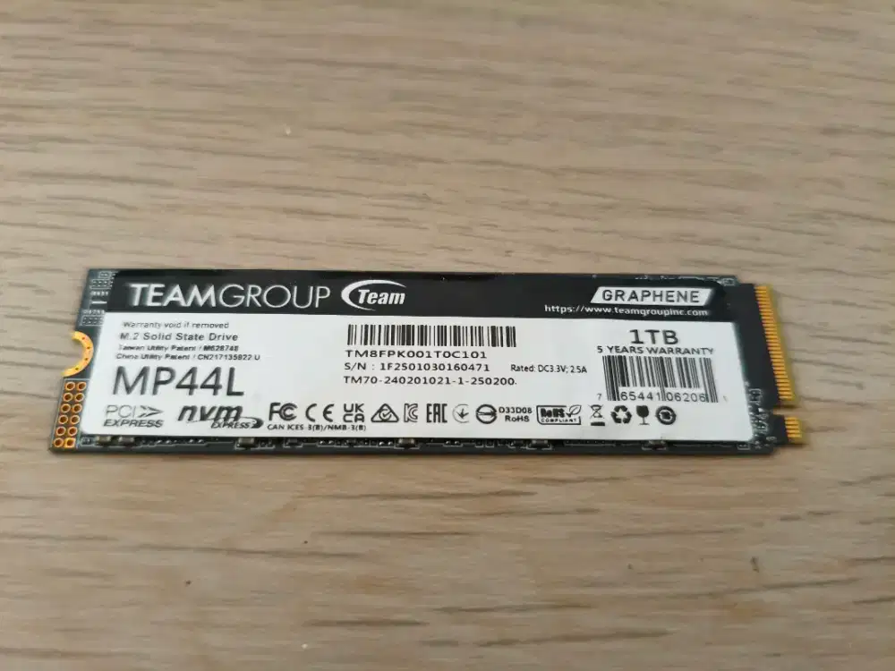 Team SSD MP44L 1TB NVME PCIE Gen 4 Gen 4x4