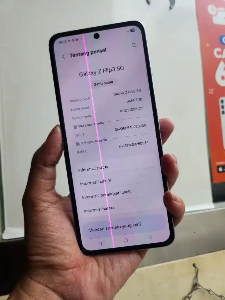 Samsung zflip3 5g 8/256gb sein