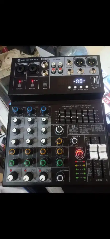 Audio mixer 4chanel,equaluzer, 99dsp, baru