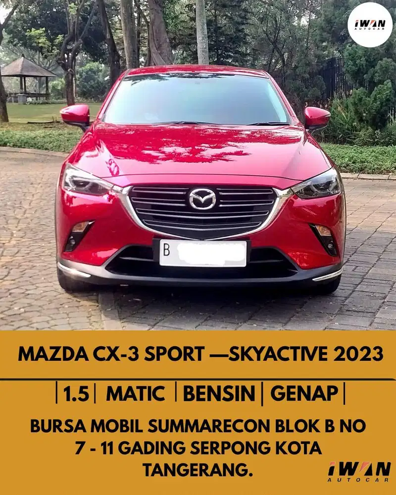 2023 MAZDA CX3 SPORT 1.5 SKYACTIVE AT