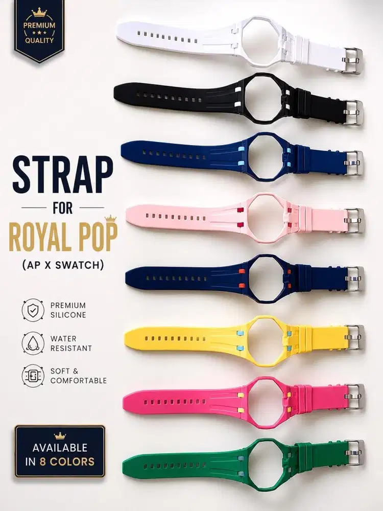 Strap untuk Jam AP X Swatch (Royal Pop)