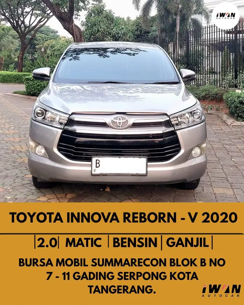 2020 TOYOTA INNOVA REBORN V 2.0 AT