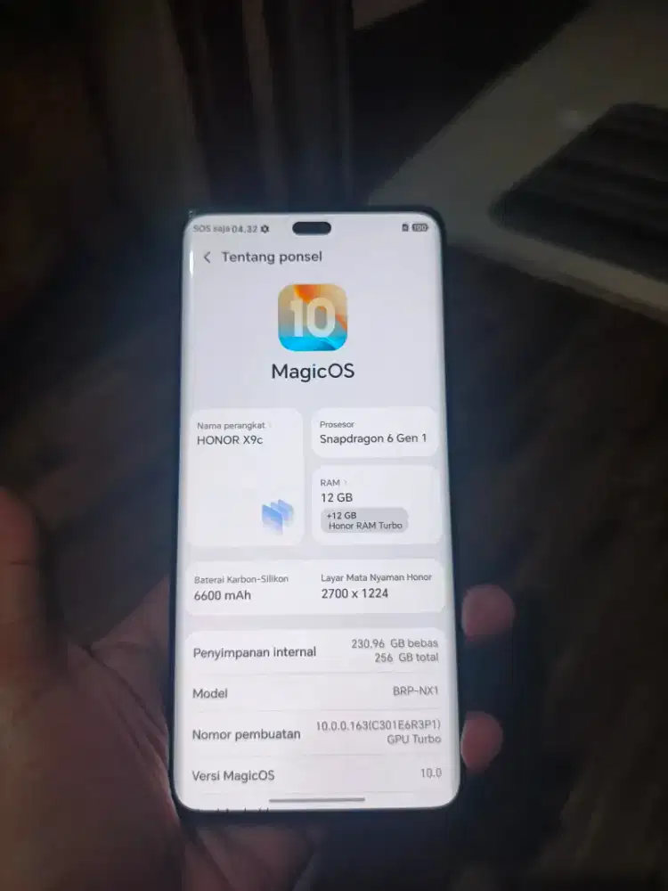 Jual Honor X9c 12/256gb layar lengkung tahan banting
