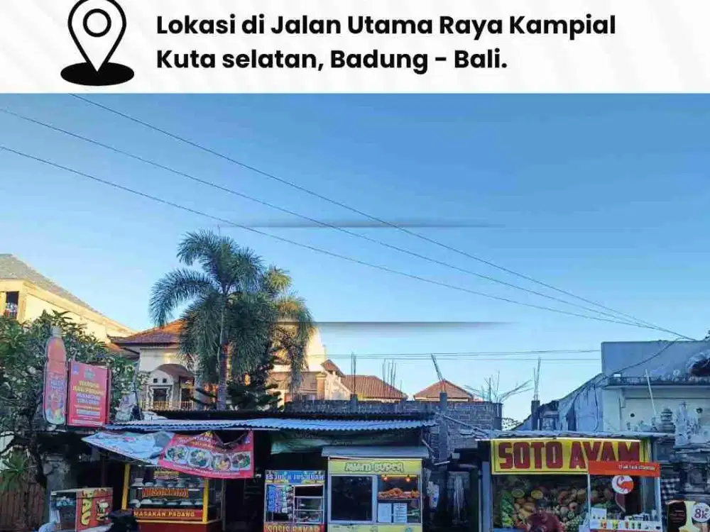 Dijual Tanah Murah Plot Kecil dan terbilang langka / Lokasi di Jalan Utama Raya Kampial Kuta selatan, Badung - Bali