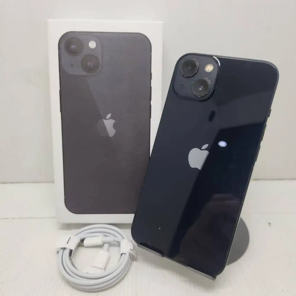 NO MINUS IPHONE 13 128GB MIDNIGHT  FULLSET ORIGINAL PA/A RESMI IBOX!