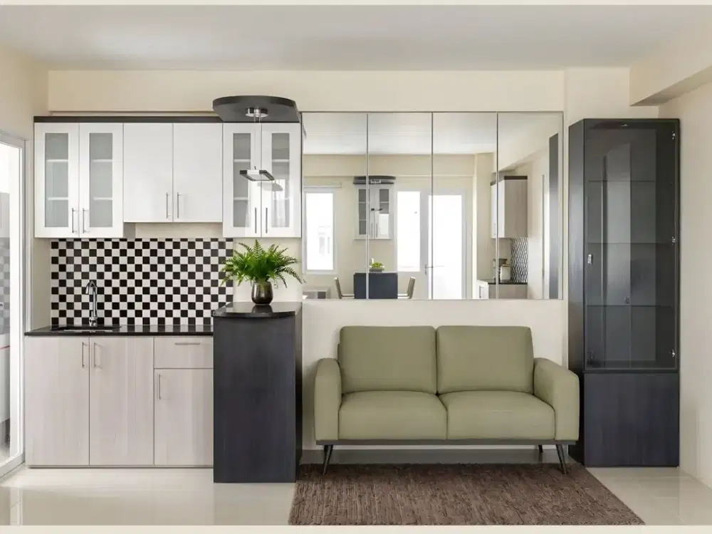 Jual BU Green Pramuka City 2BR Full Furnished 2 Menit ke Halte Transjakarta Dan Akses Toll