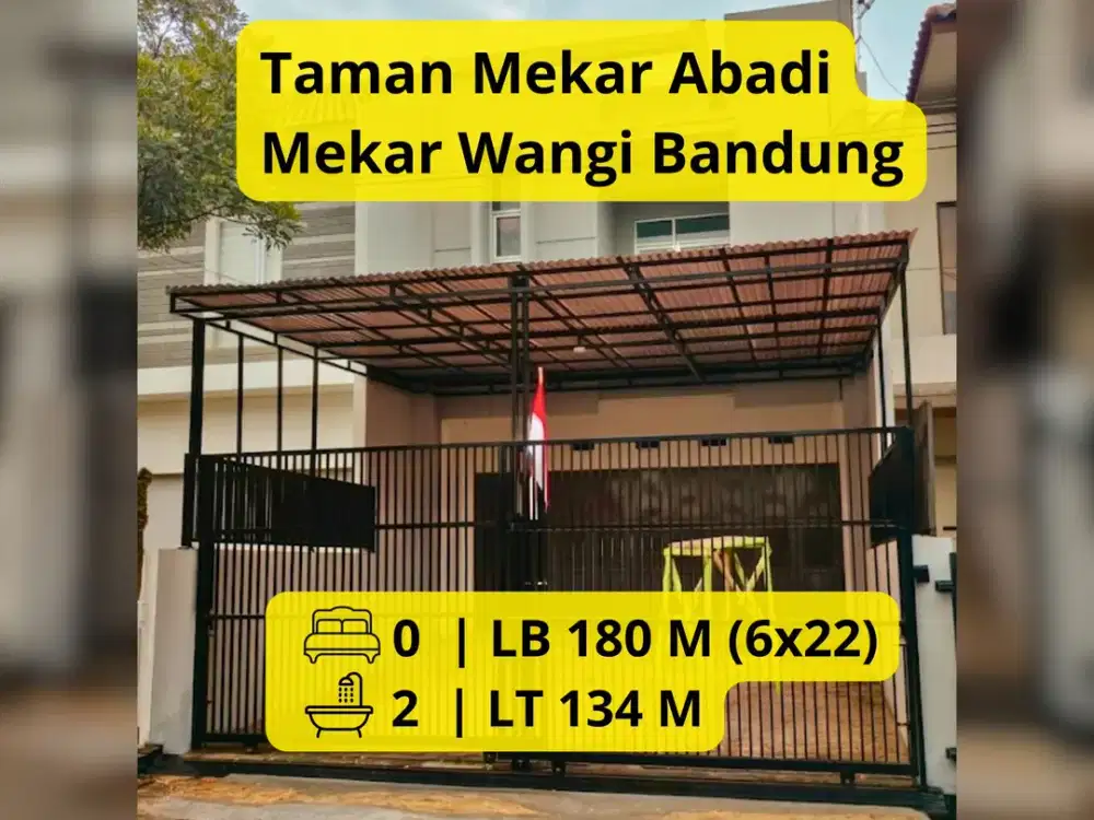 Dijual Ruko Strategis 2,5 Lantai di Taman Mekar Abadi Bandung LT 134 m² | LB 180 m² | SHM | Carport 2 Mobil | Rp 2,95 Milyar