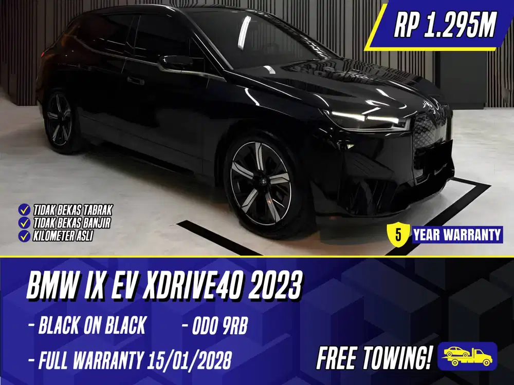 BMW iX EV xDrive40 2023 Black Hitam Electric Listrik xDrive