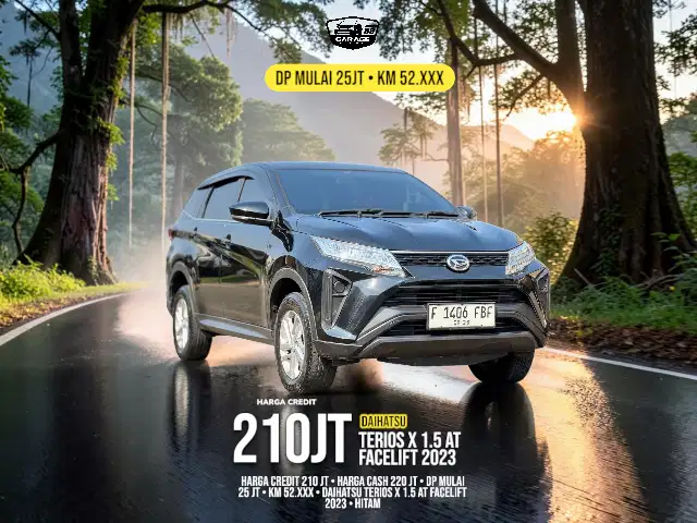 DAIHATSU TERIOS X 1.5 AT FACELIFT 2023 HITAM