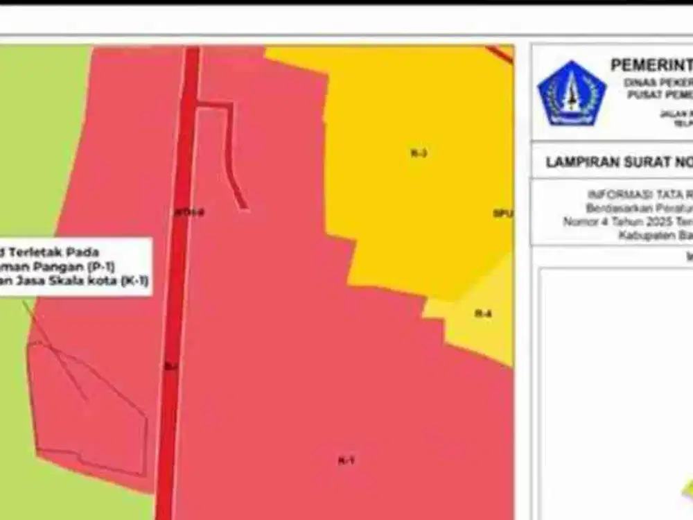 Kavling 36,75are Siap Bangun dekat tempat Wisata