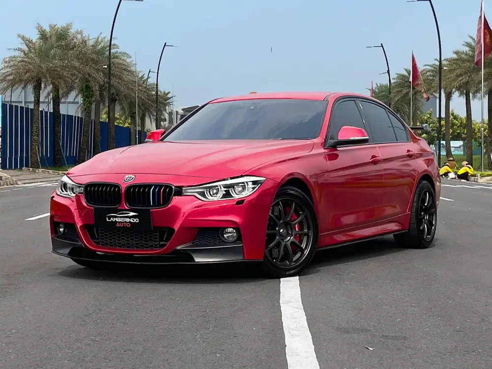 BMW F30 320i FACELIFT LCI SPORT 2018 HITAM STICKER MERAH MODIF