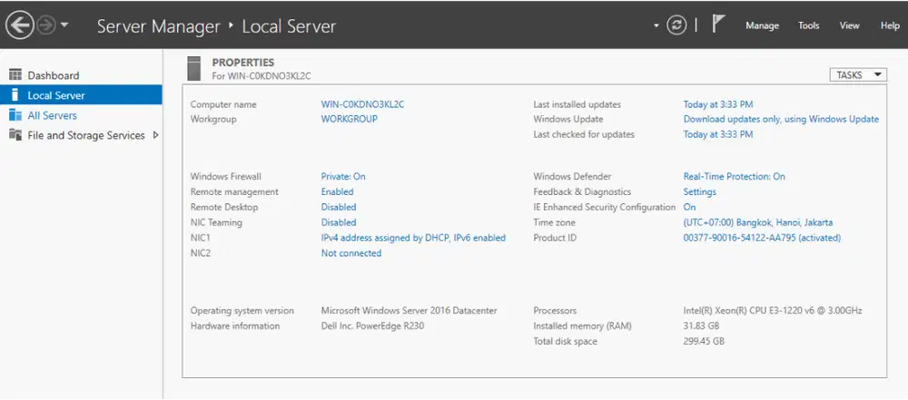 SERVER DELL PowerEdge R230