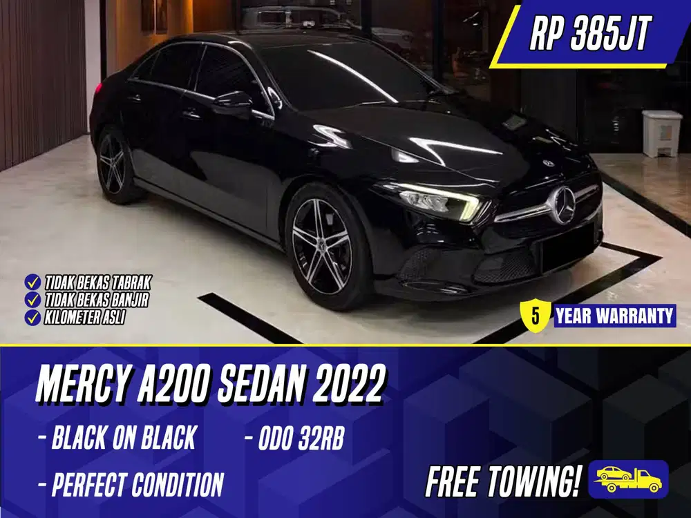 Mercedes Benz A200 Sedan 2022 NIK 2021 Black Hitam Mercy A 200