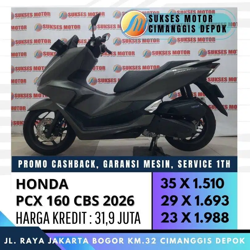 HONDA NEW PCX 160 CBS 2026 CASH BISA KREDIT PROMO POTONGAN DP 300