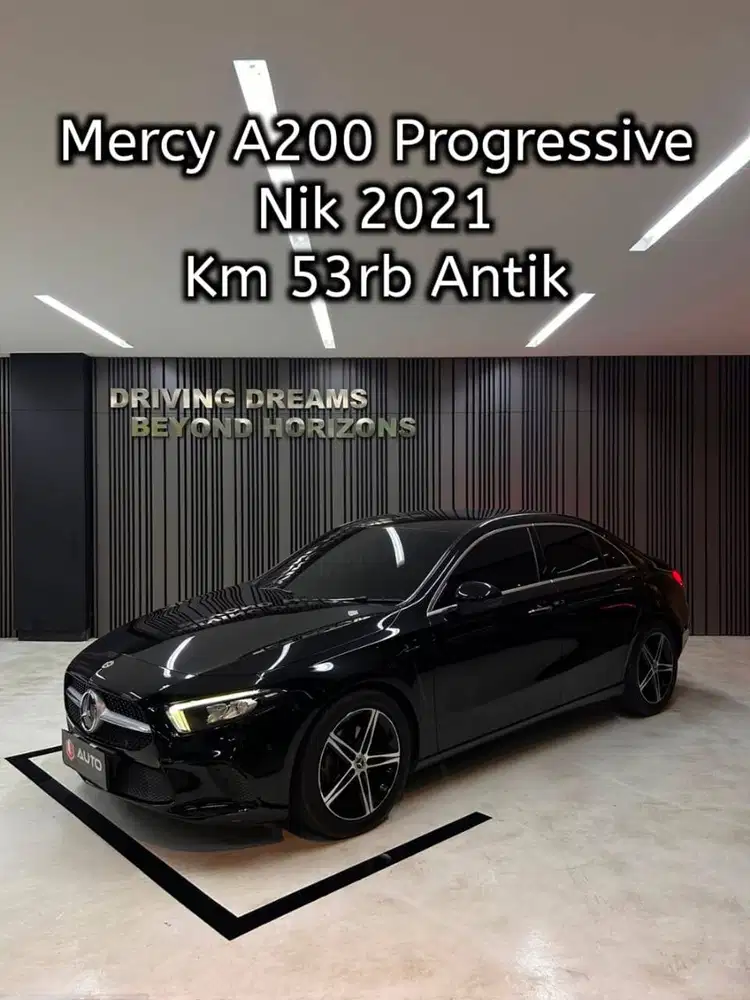 Mercedes Benz A200 Sedan 2022 Hitam Mercy Km53rb F1425FAH Nik 2021