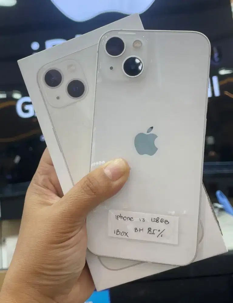 Hp second iphone 13 128gb putih ibox fullset
