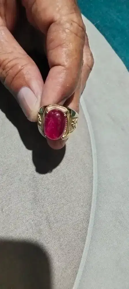 Cincin giok merah Siam original