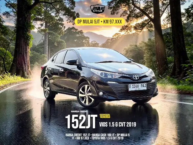TOYOTA VIOS 1.5 G CVT 2019 HITAM