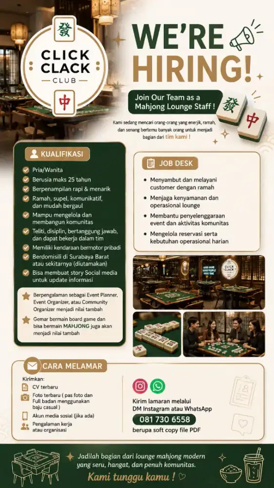 Mahjong Lounge Staff