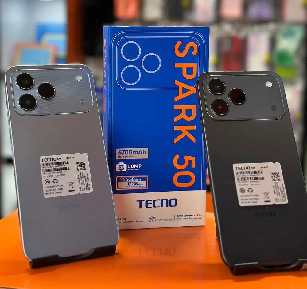 Tecno Spark 50 4/128 black (baru) bisa cicil lewat HCI