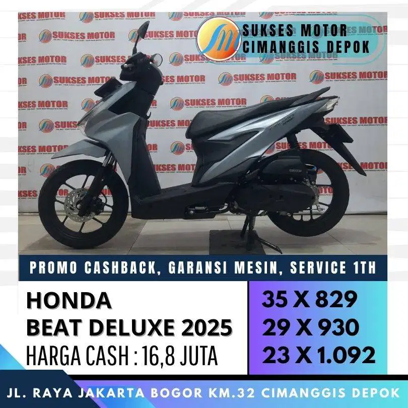 HONDA BEAT DELUXE 2025 CASH KREDIT CC/PAYLATER BISA