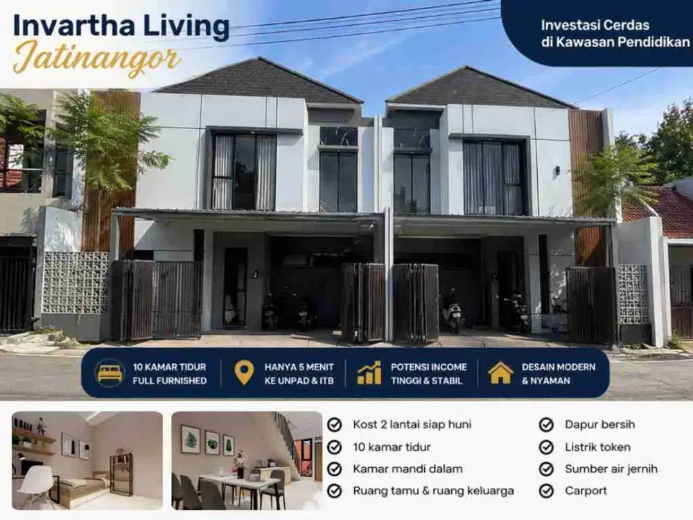 Rumah kost exclusive 2 Lantai fully furnish 12 kamar newdesign