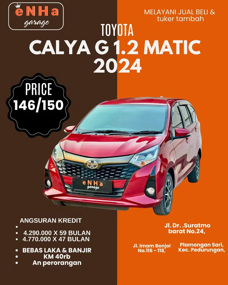 Toyota Calya G 1.2 matic 2024 istimewa...