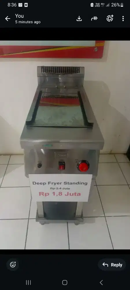 Deep Fryer 17L dengan Stand, jual murah bekas pakai 1 tahunan aja!