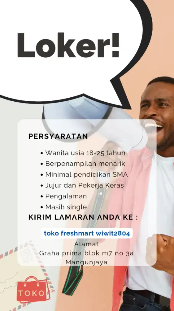 Jaga toko sembako dan melani belanja online