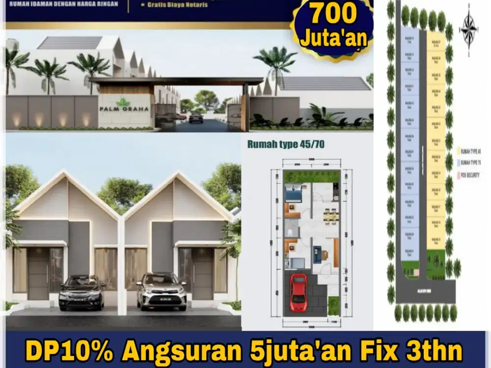 Rumah Siap Huni Dalam Cluster Dp10%  Angsuran 5jta'an Dekat Graha Raya