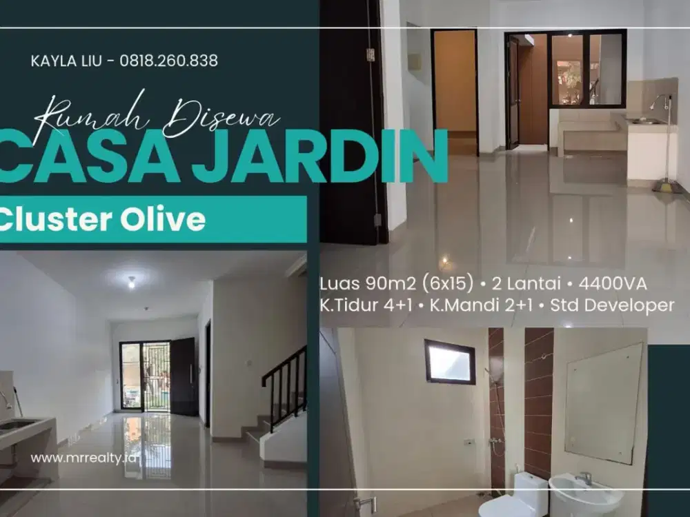 Rumah di Casa Jardin Cluster Olive 4 Kamar Bersih Siap Huni