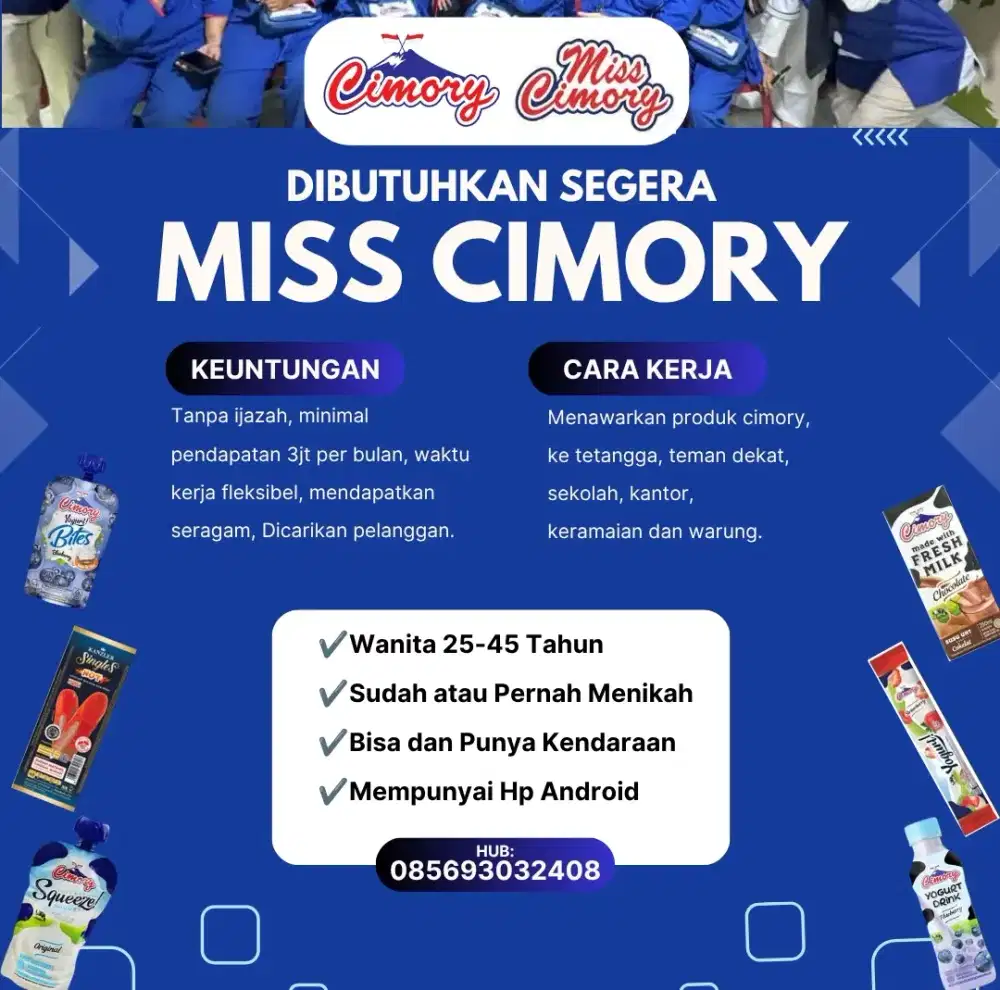 Lowongan sales miss cimory